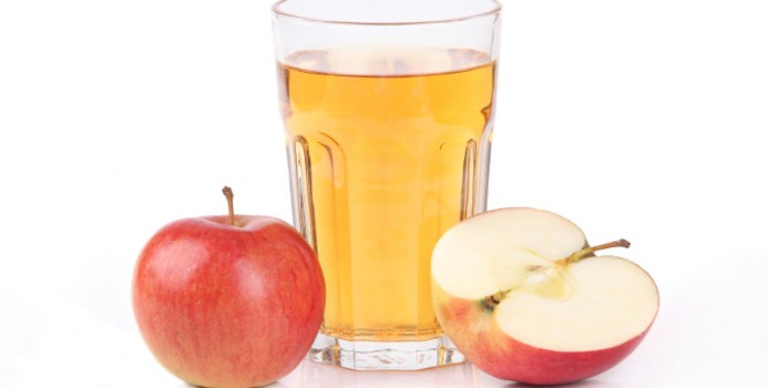 Glass of Apple Juice and an Apple