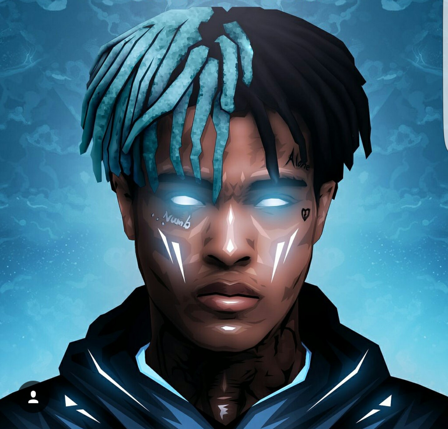 Cartoonish Picture of Xxxtentaacion