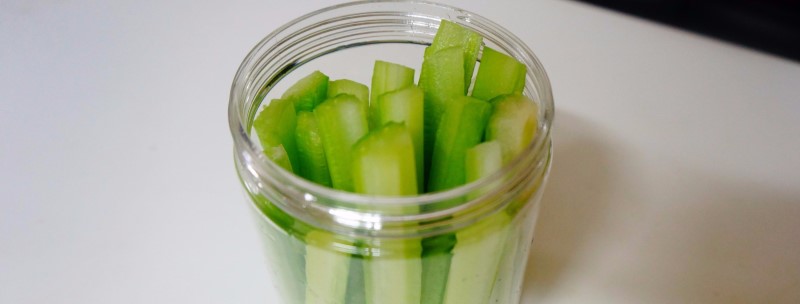 A cup of celery sticks