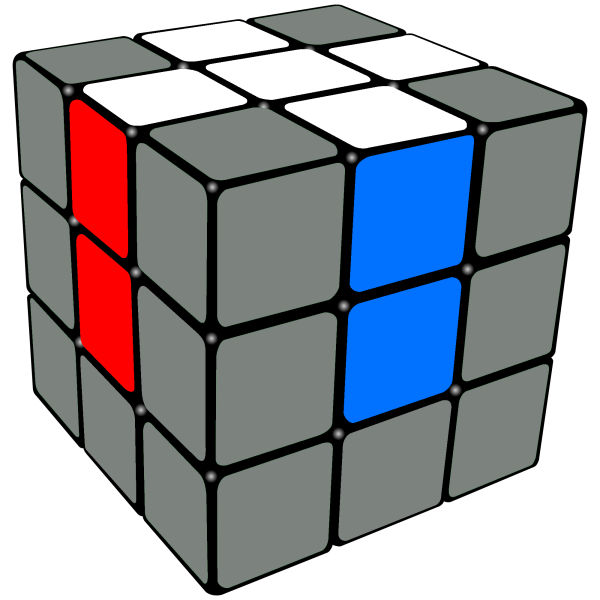 Rubik's cube with completed white cross